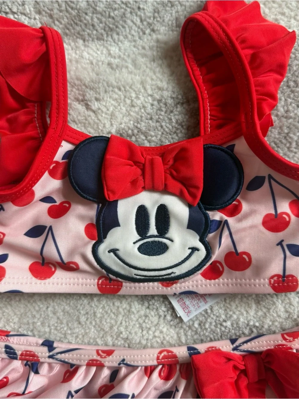 Disney Minnie Mouse Baby Girls' Two-Piece Swim Suit cherry Size 9-12 months